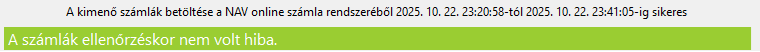 Kimenő számlák ellenőrzése