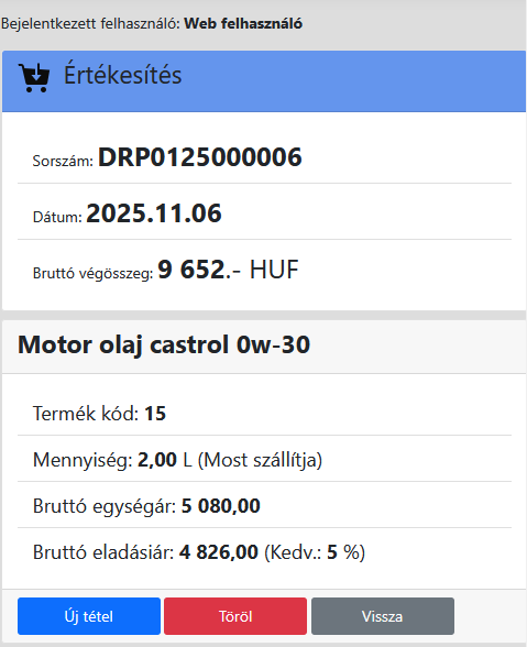 Értékesítés
